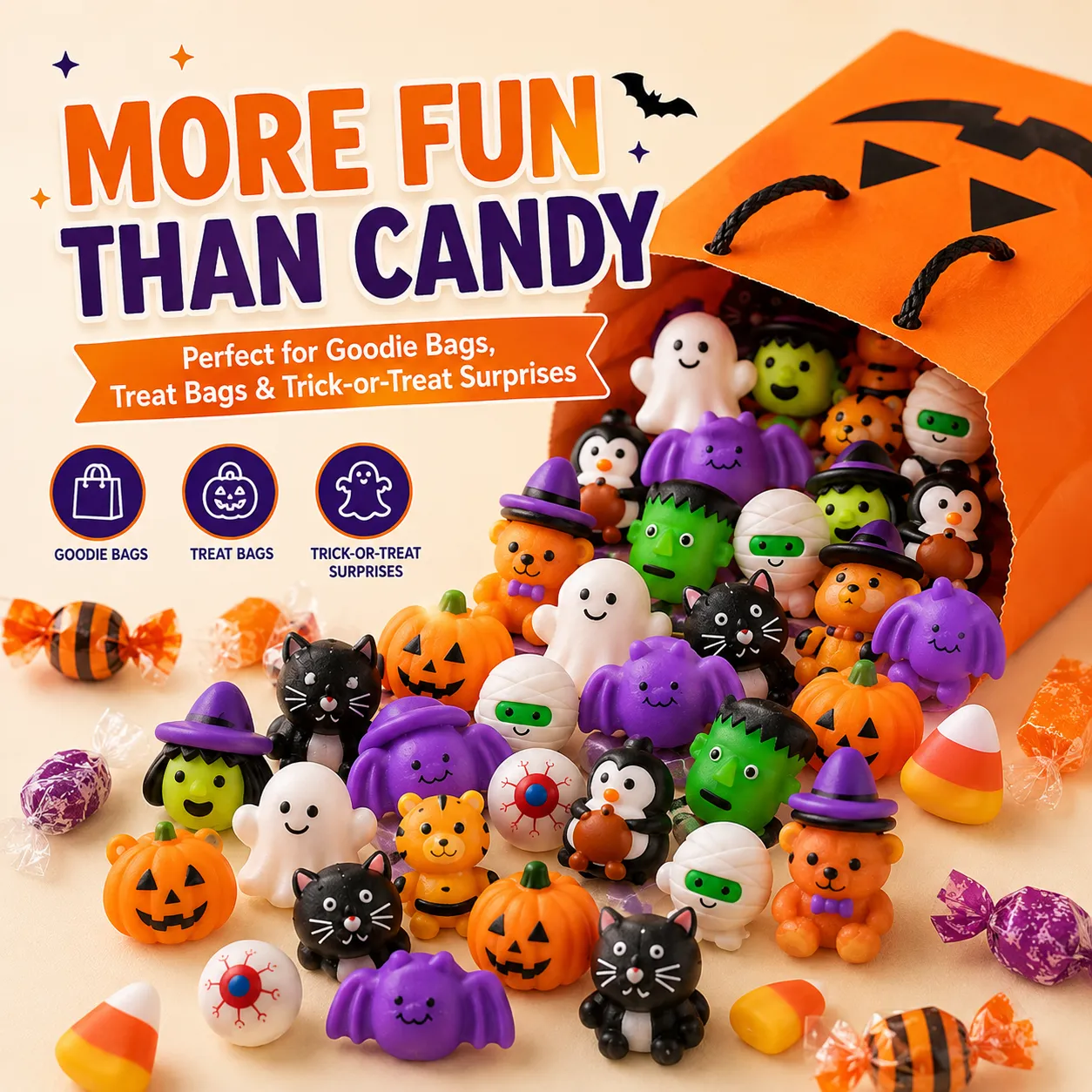 Halloween mochi squishy characters